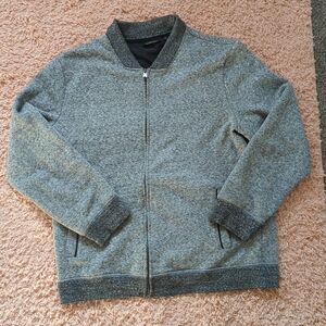 Marc‎ Anthony Mens Heather Gray Zip-Up Fleece Jacket Casual Outerwear Warm Cozy